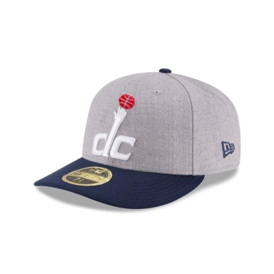 Washington Wizards Gorra | New Era NBA Heather Low Profile 59fifty Fitted Cap Mexico - Grises